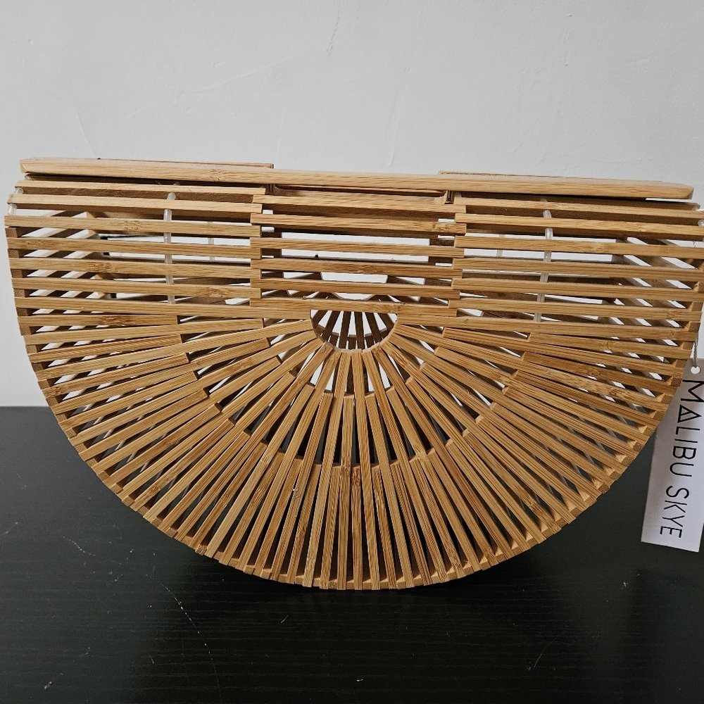 Brand new never used bamboo clutch